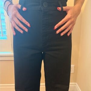 Zara Elegant Black Wide-Leg Trousers